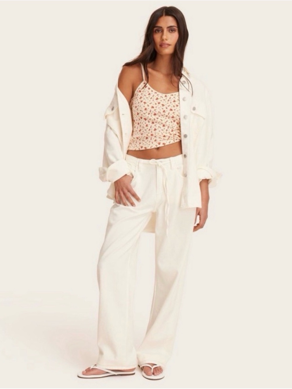 PARKE x Target White Denim Pants